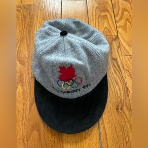 Gray and Black Olympic Cap